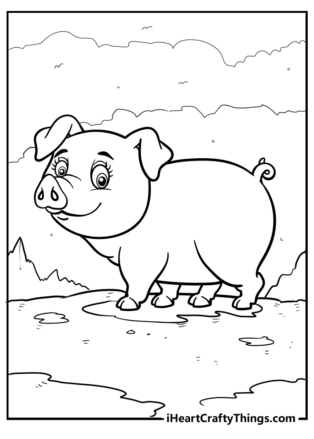 Pig coloring pages free printables
