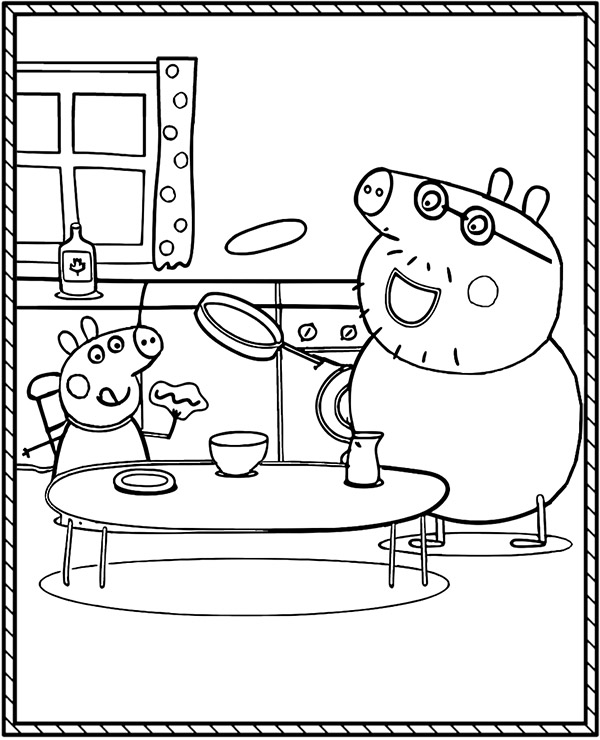 Peppa pig coloring pages for