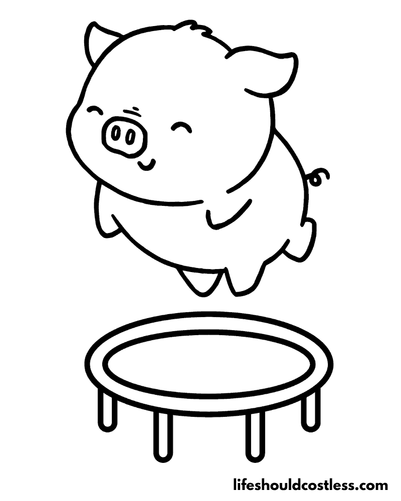 Pig coloring pages free printable pdf templates
