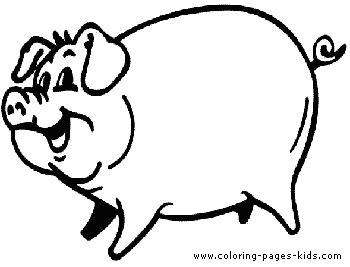 Playful pig coloring page
