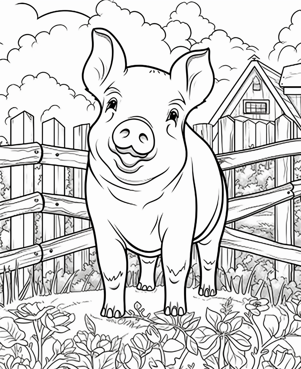 Pig coloring books for children coloring pages