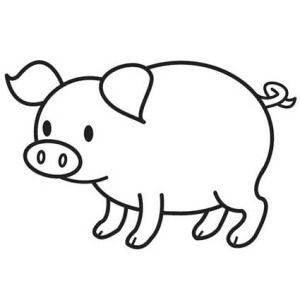 Cute pig coloring pages kid coloring page cute pigs baby art projects