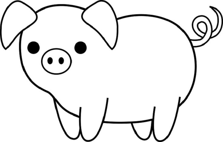 Easy pig coloring pages check more at httpcoloringareaseasy