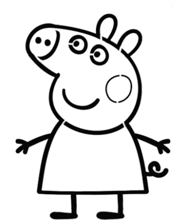 Peppa pig stencil