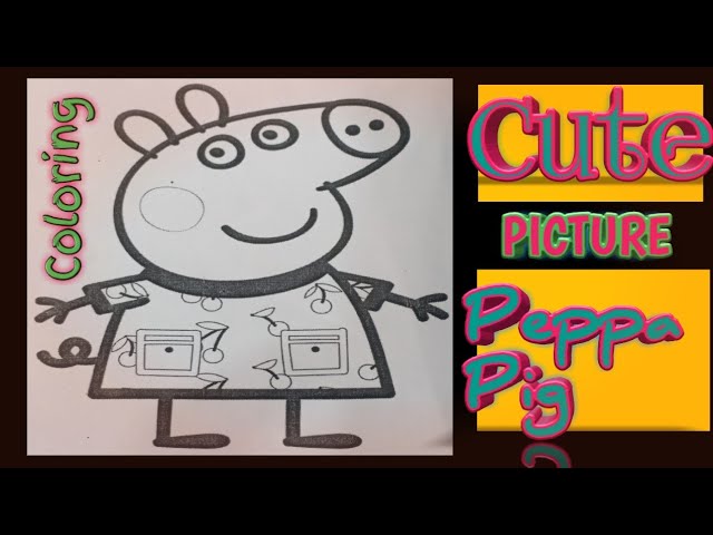 Coloring cute peppa pig picture peppa pig colouring pages ii fun paint