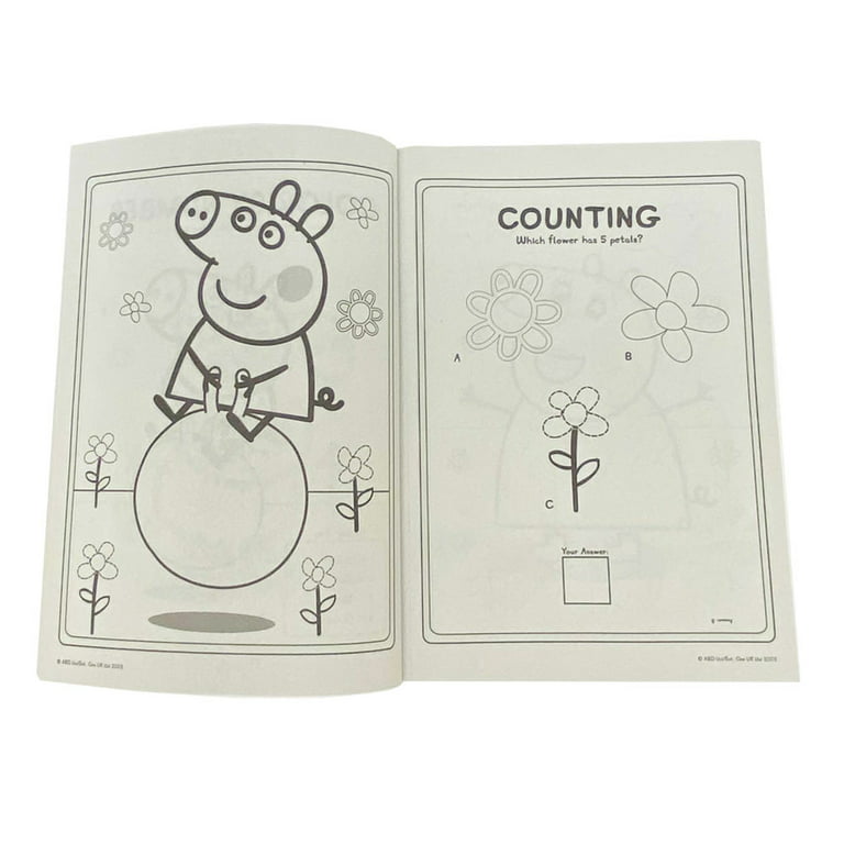 Pk peppa pig coloring book jumbo activity books pad kids drawing little peppa