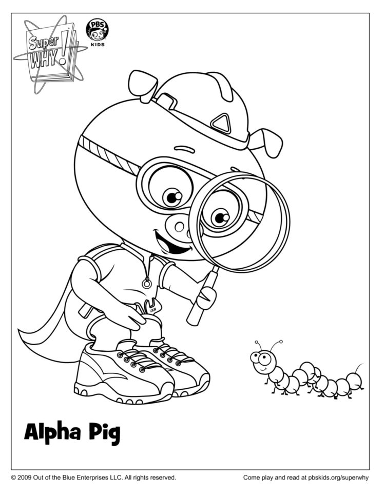 Curious alpha pig coloring page kidsâ kids for parents