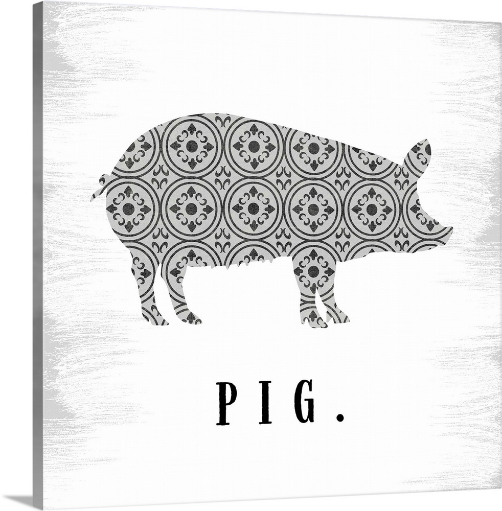 Pig pattern wall art canvas prints framed prints wall peels great big canvas