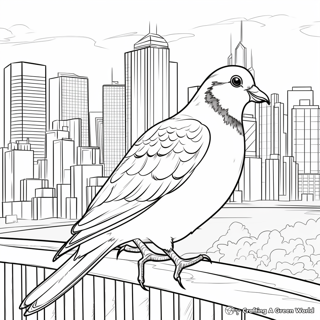 Pigeon coloring pages