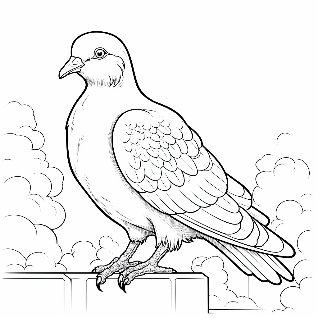 Pigeon coloring pages