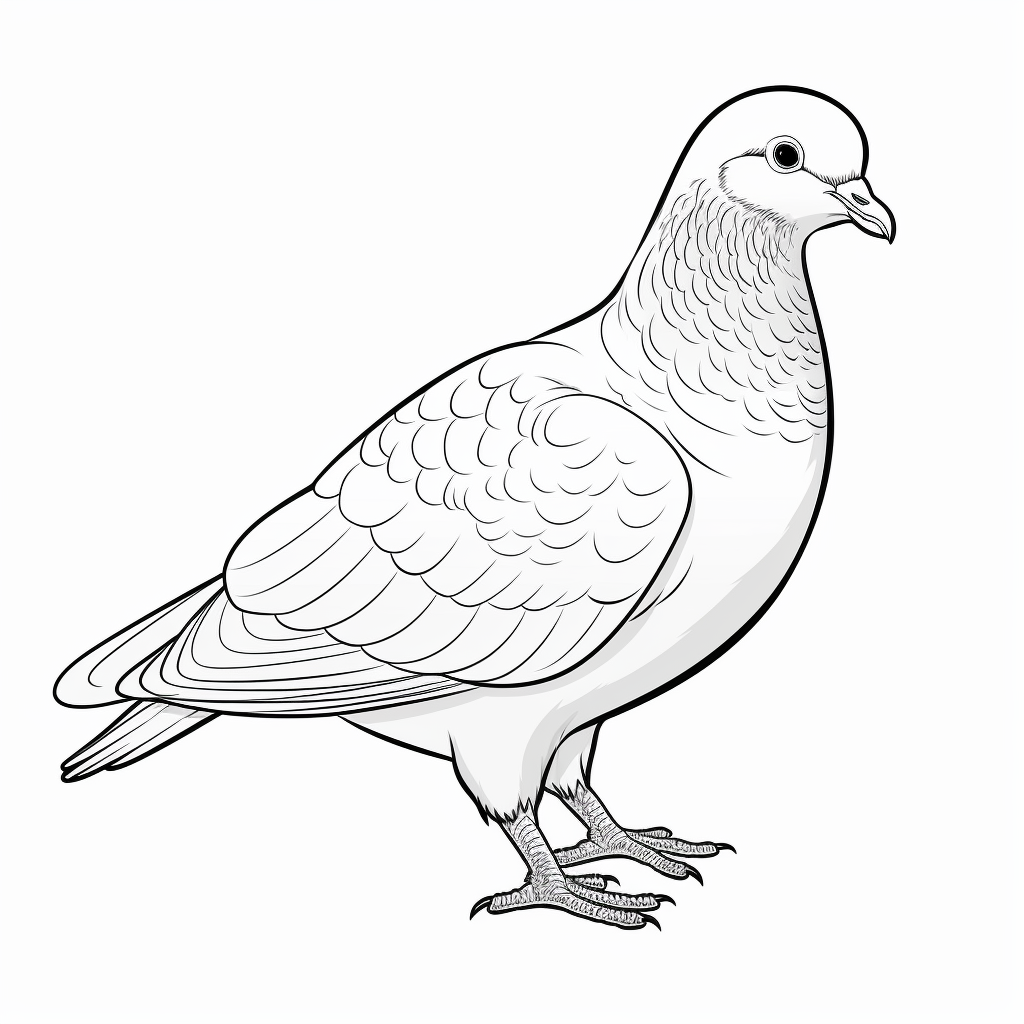 Pigeon coloring pages