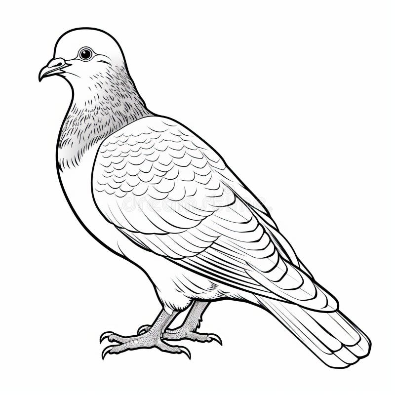 Pigeon coloring stock illustrations â pigeon coloring stock illustrations vectors clipart