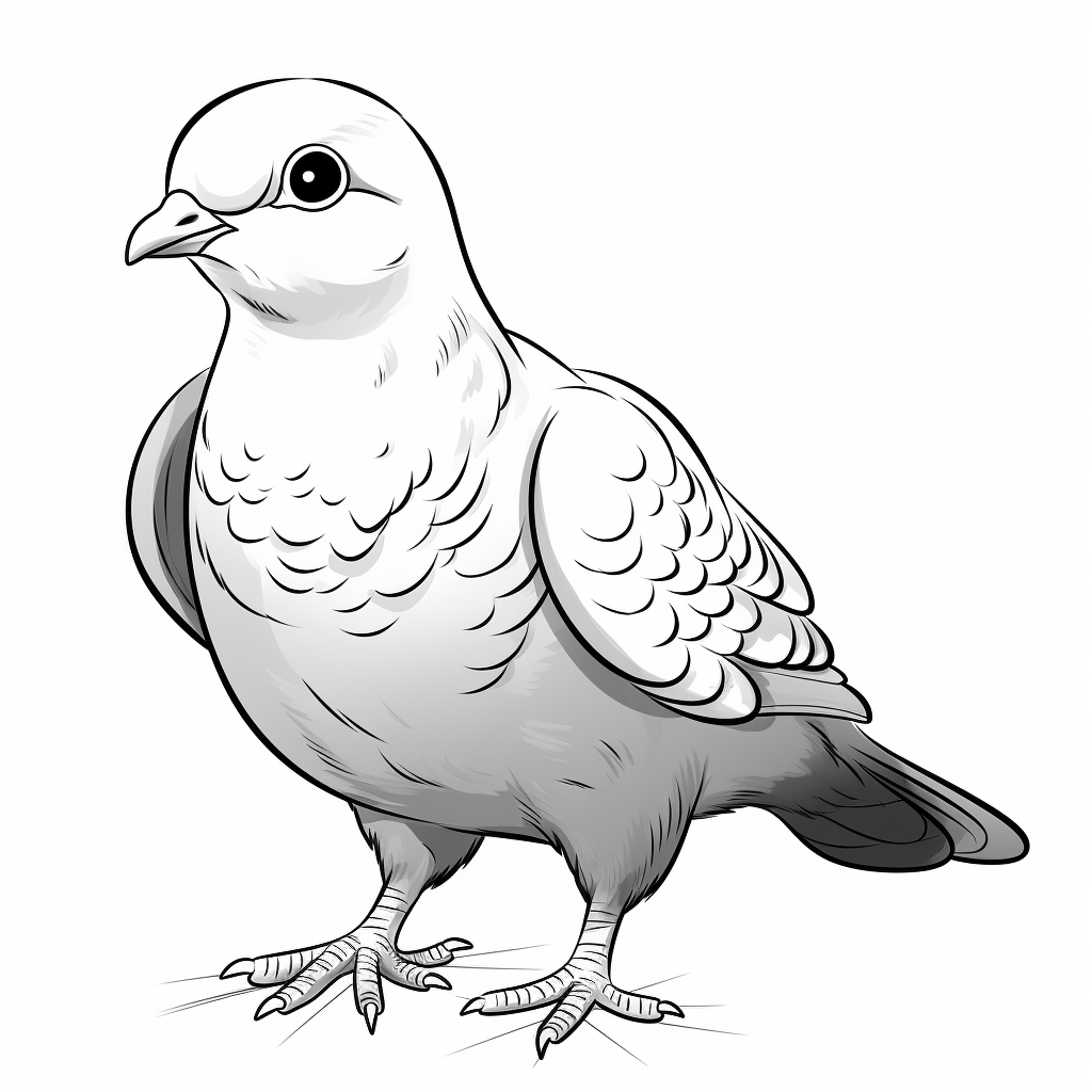 Pigeon coloring pages