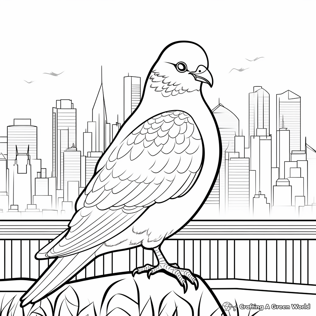 Pigeon coloring pages