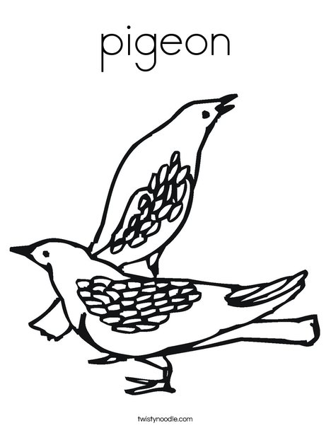 Pigeon coloring page