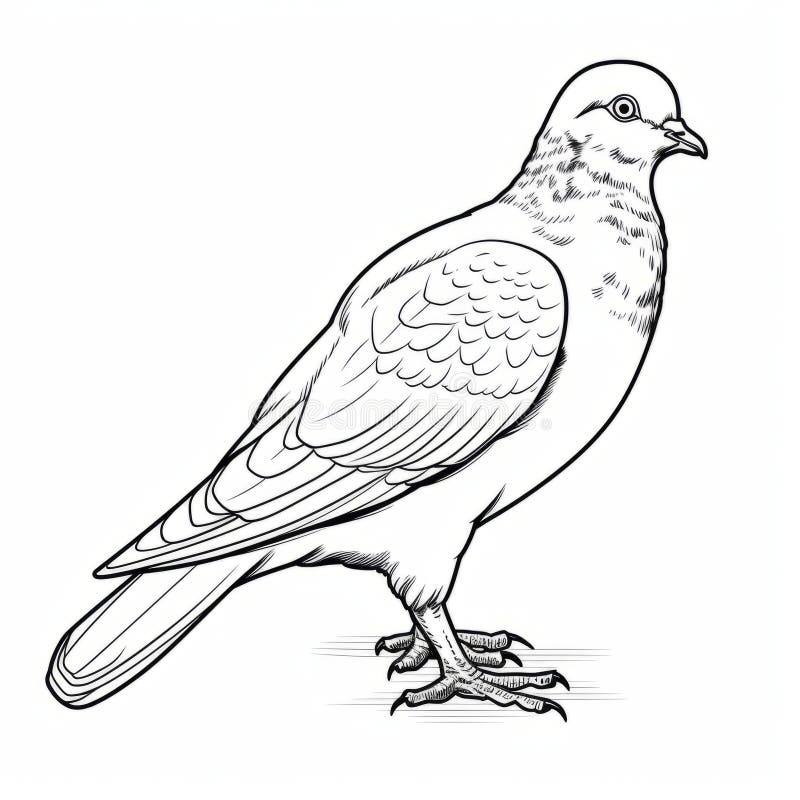 Pigeon coloring stock illustrations â pigeon coloring stock illustrations vectors clipart