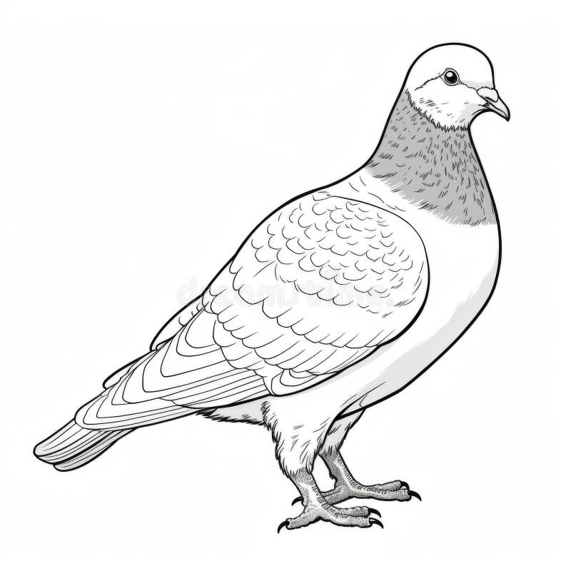 Pigeon coloring stock illustrations â pigeon coloring stock illustrations vectors clipart