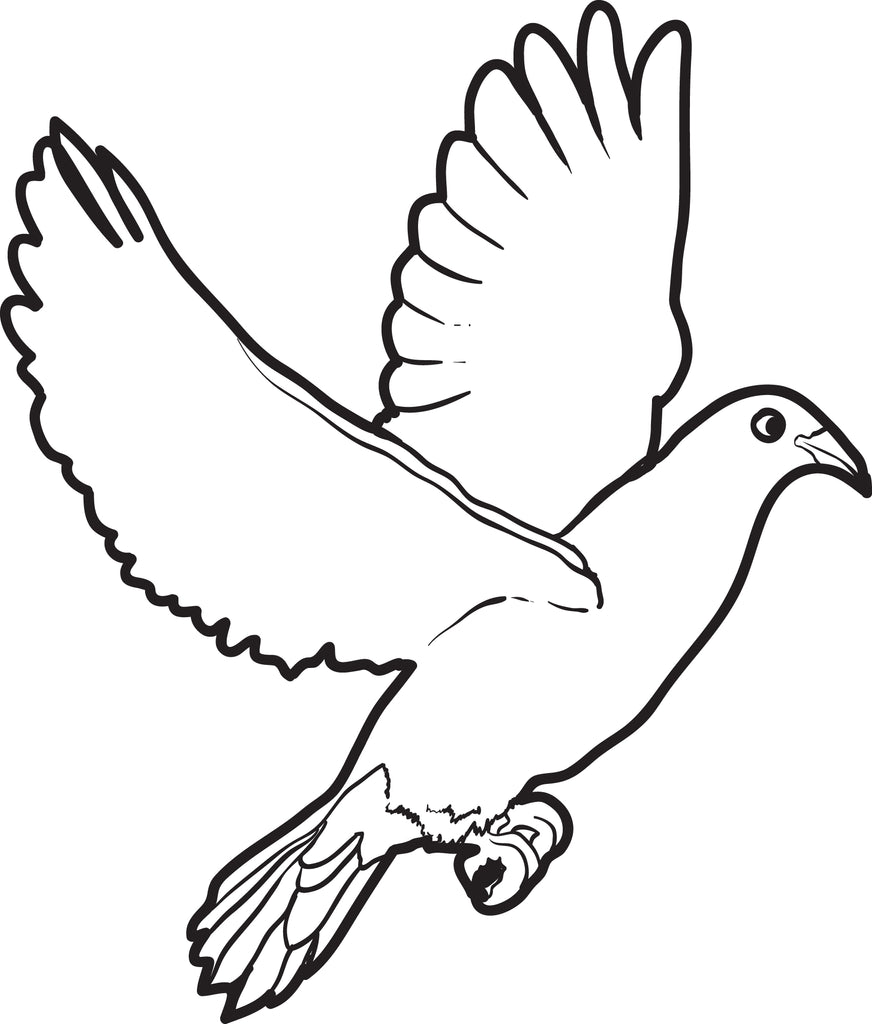 Printable dove coloring page for kids â