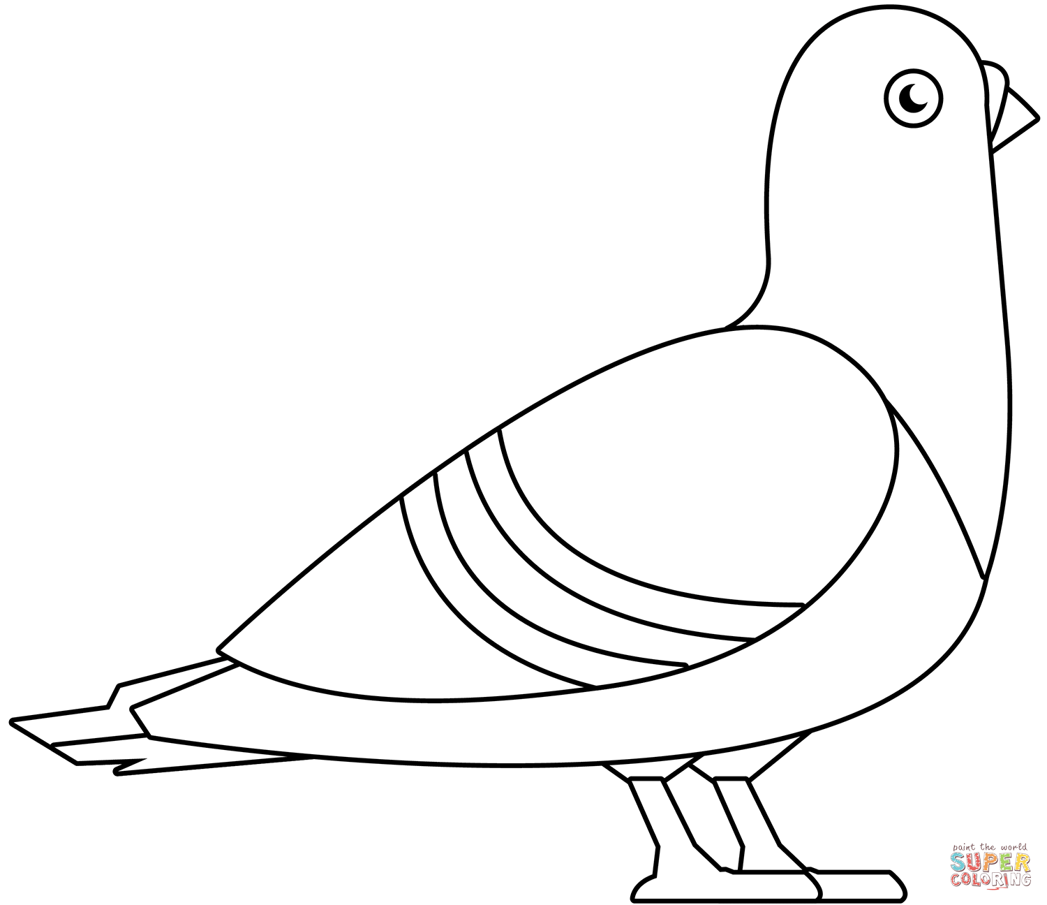 Pigeon coloring page free printable coloring pages