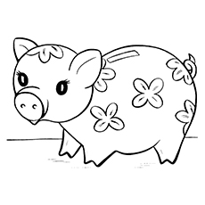 Piggy bank coloring pages for your little ones