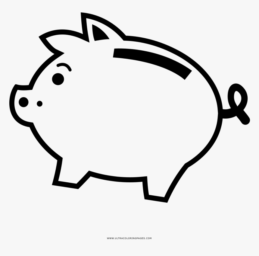 Piggy bank coloring page