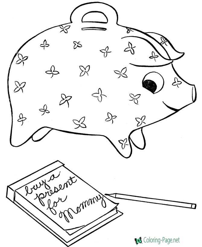 Mothers day coloring pages