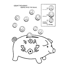 Piggy bank coloring pages for your little ones