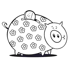 Piggy bank coloring pages for your little ones