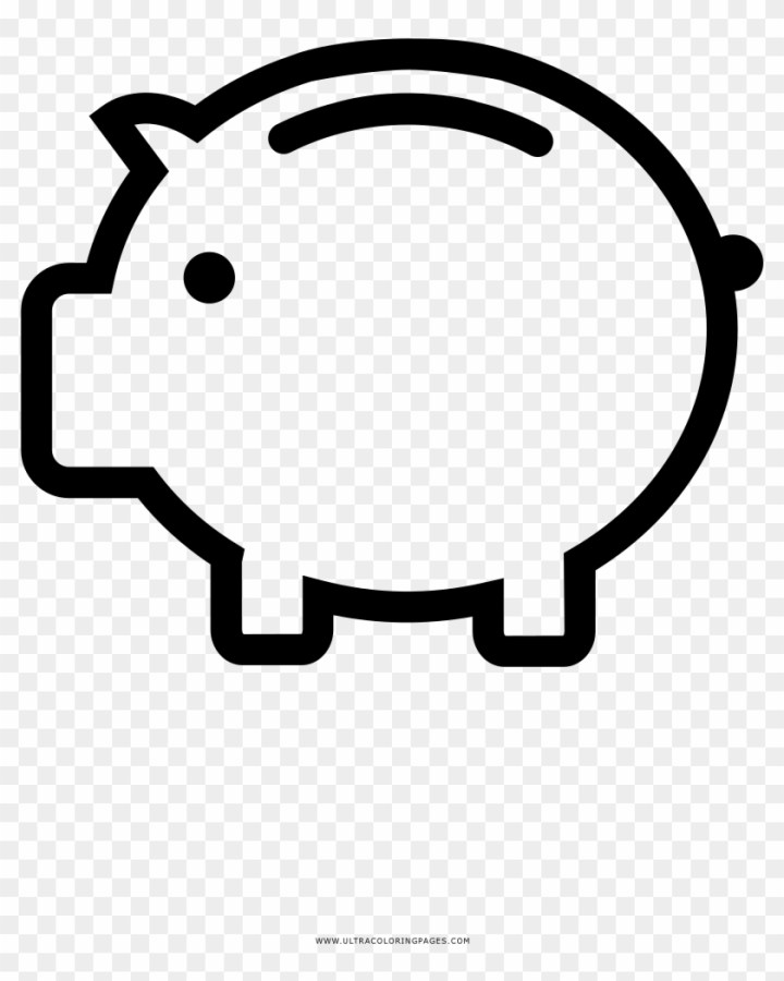 Free piggy bank coloring page