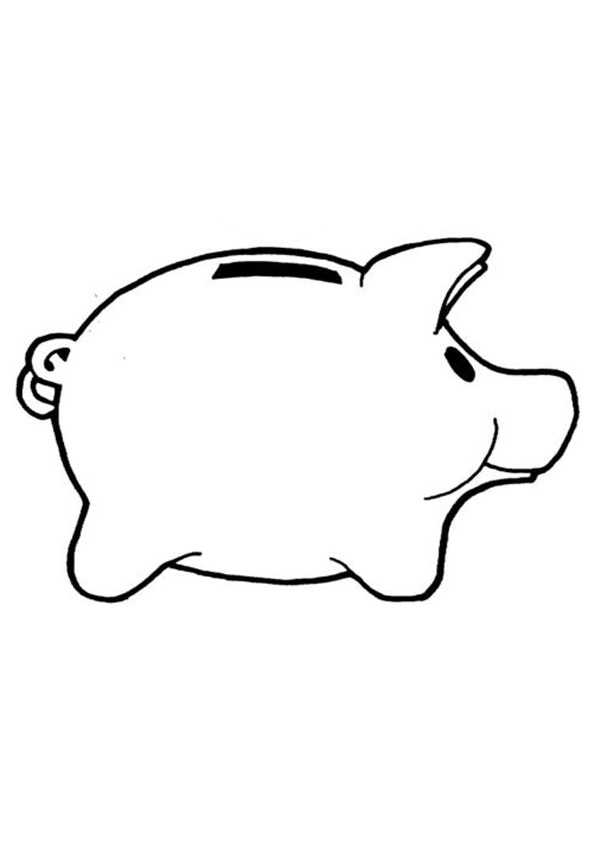Coloring pages piggy bank coloring page for kids