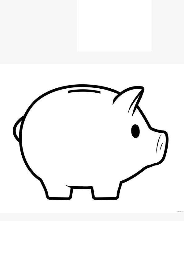 Coloring pages free printable piggy bank coloring pages