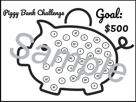 Piggy bank savings coloring page