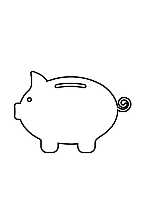 Coloring pages printable piggy bank coloring pages for kids