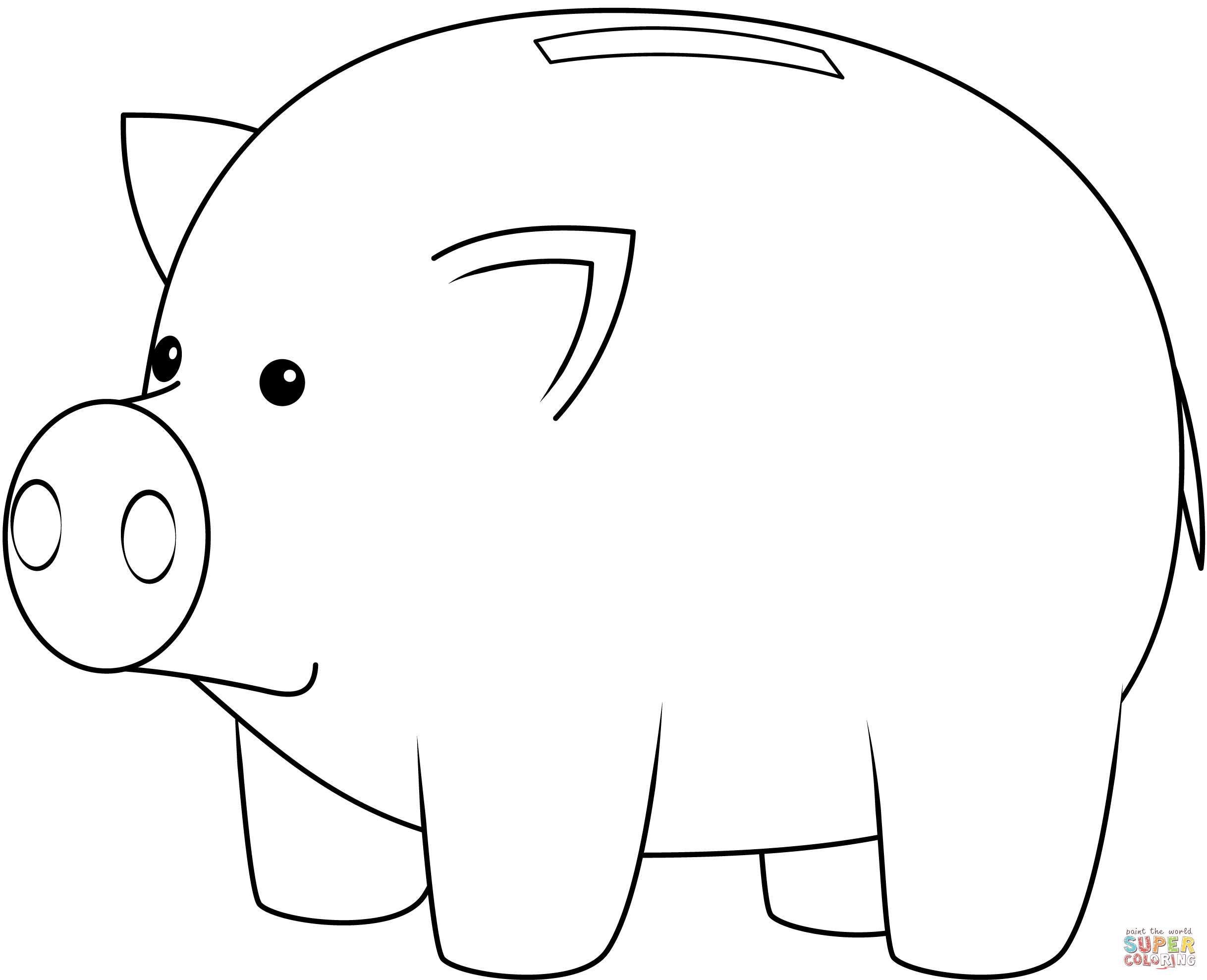 Piggy bank coloring page free printable coloring pages