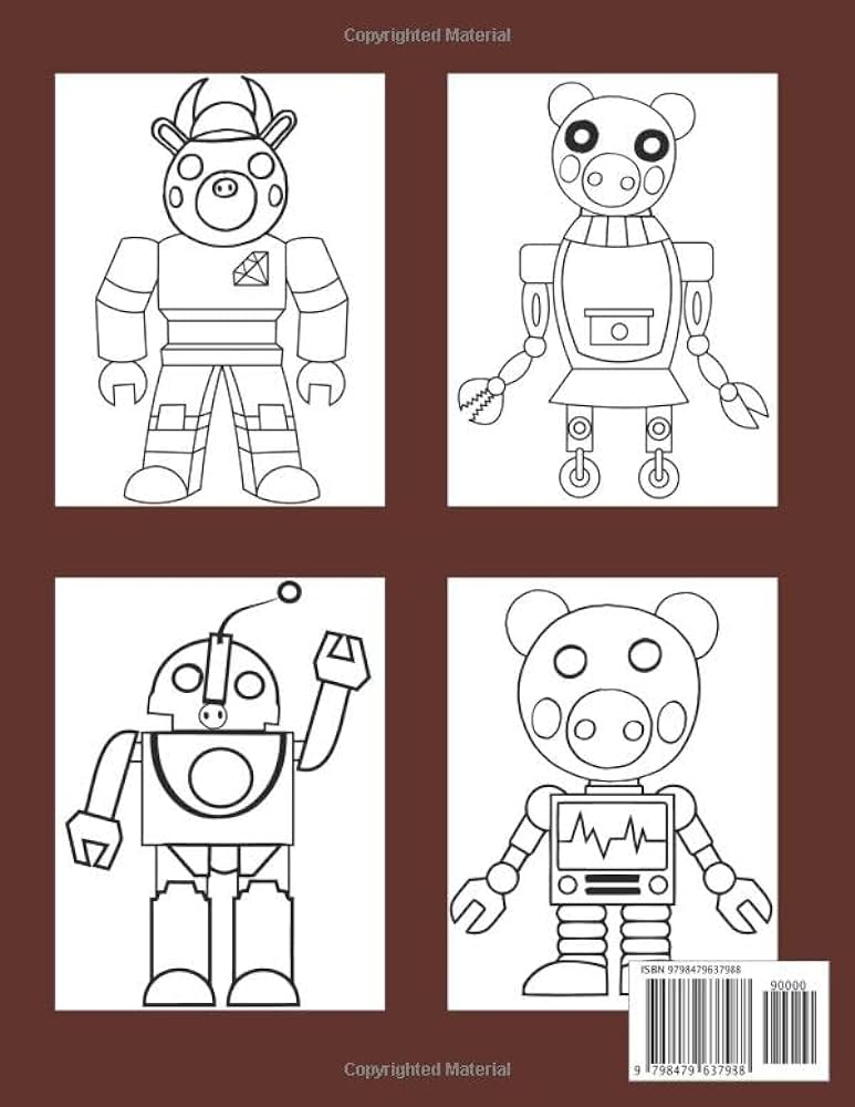 Piggy coloring book high quality coloring pages for kids boys girls and adults gallery labiba art books