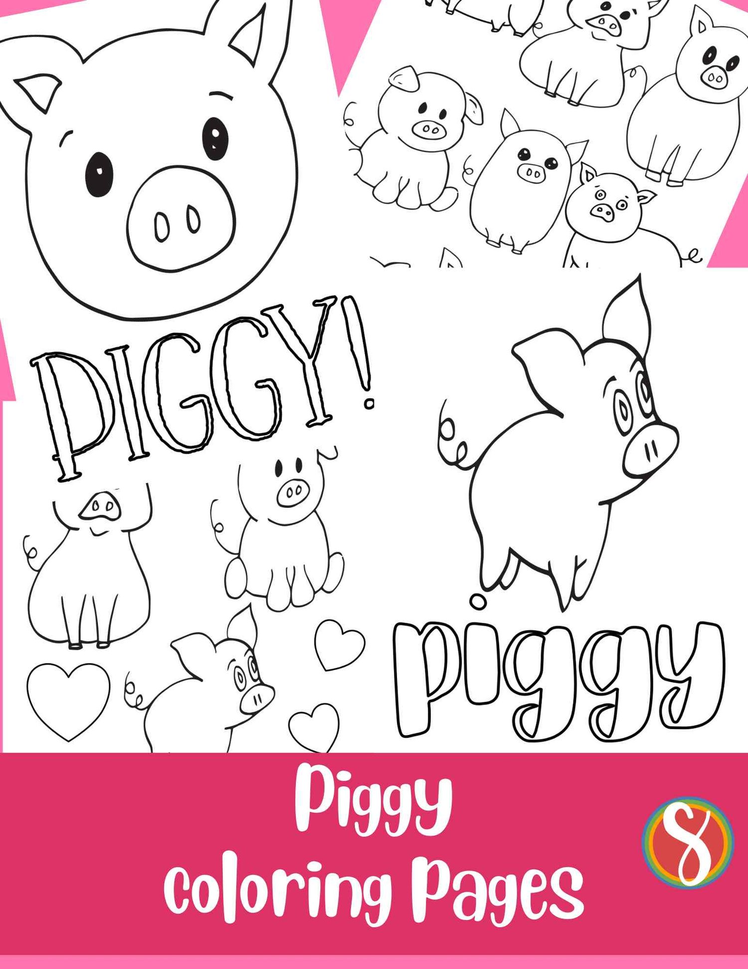 Free pig coloring pages â stevie doodles