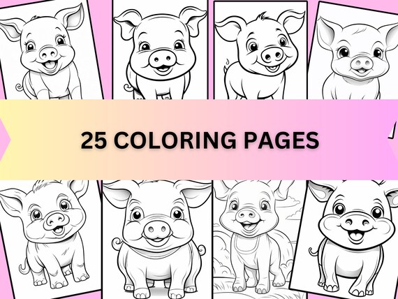 Piggy pig coloring pages