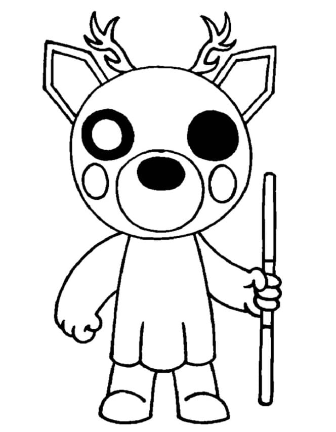 Dessa piggy roblox coloring page deer coloring pages coloring pages free printable coloring pages