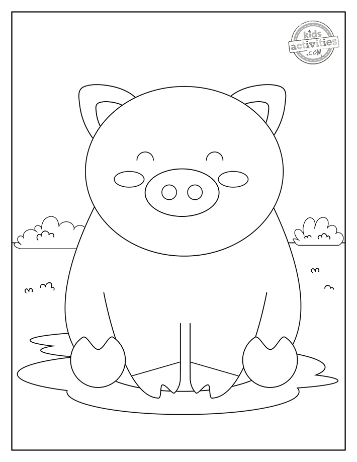 Free printable piggy coloring pages kids activities blog
