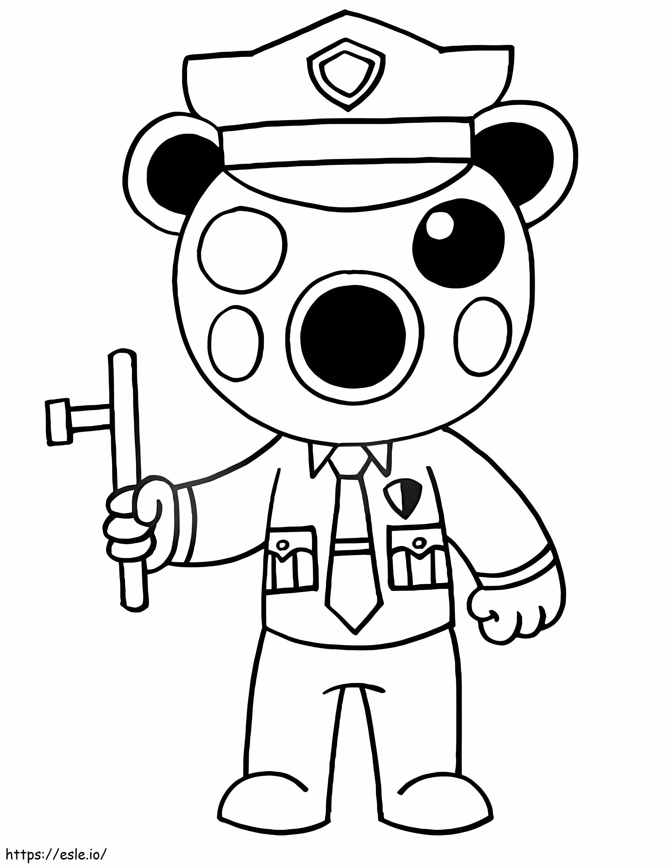 Poley piggy roblox coloring page