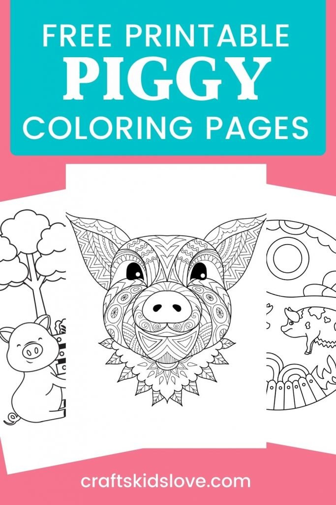 Free printable pig coloring pages