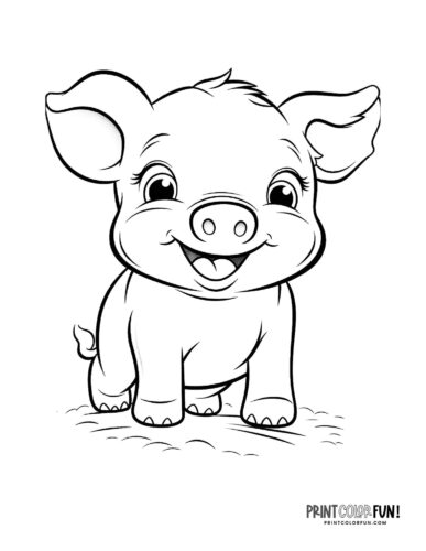 Pig clipart coloring pages go hog wild with our exclusive collection at