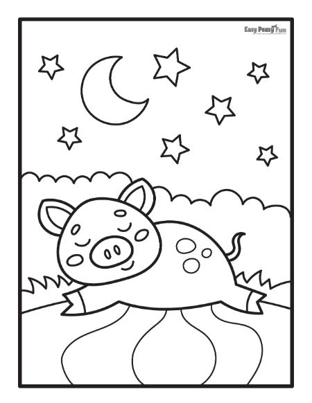 Printable pig coloring pages