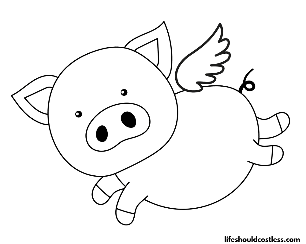 Pig coloring pages free printable pdf templates