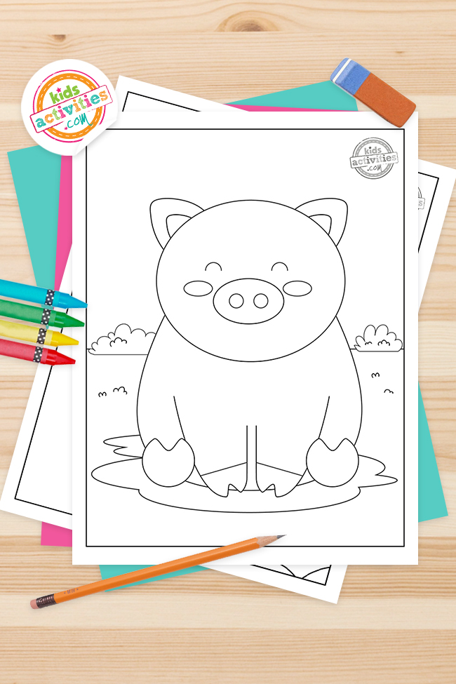 Free printable piggy coloring pages kids activities blog