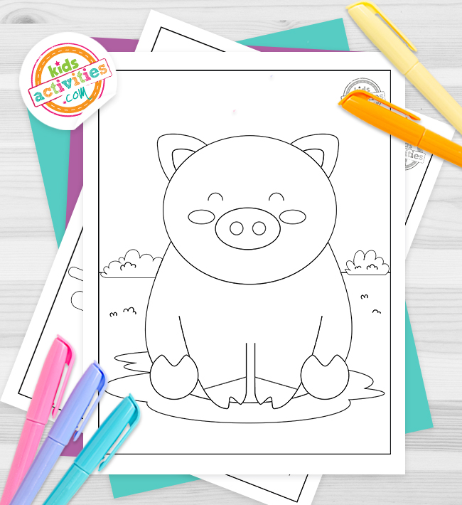 Free printable piggy coloring pages kids activities blog