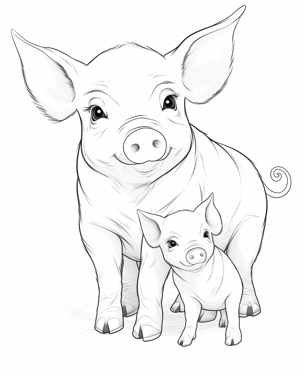 Pig coloring books for children coloring pages