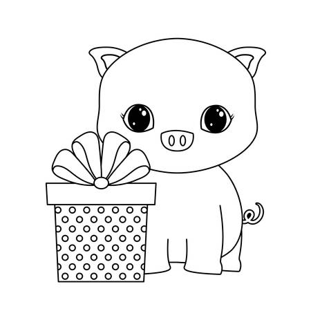 Cute pig coloring pages cliparts stock vector and royalty free cute pig coloring pages illustrations