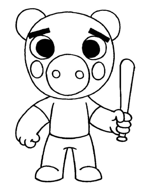 Georgie piggy roblox coloring page