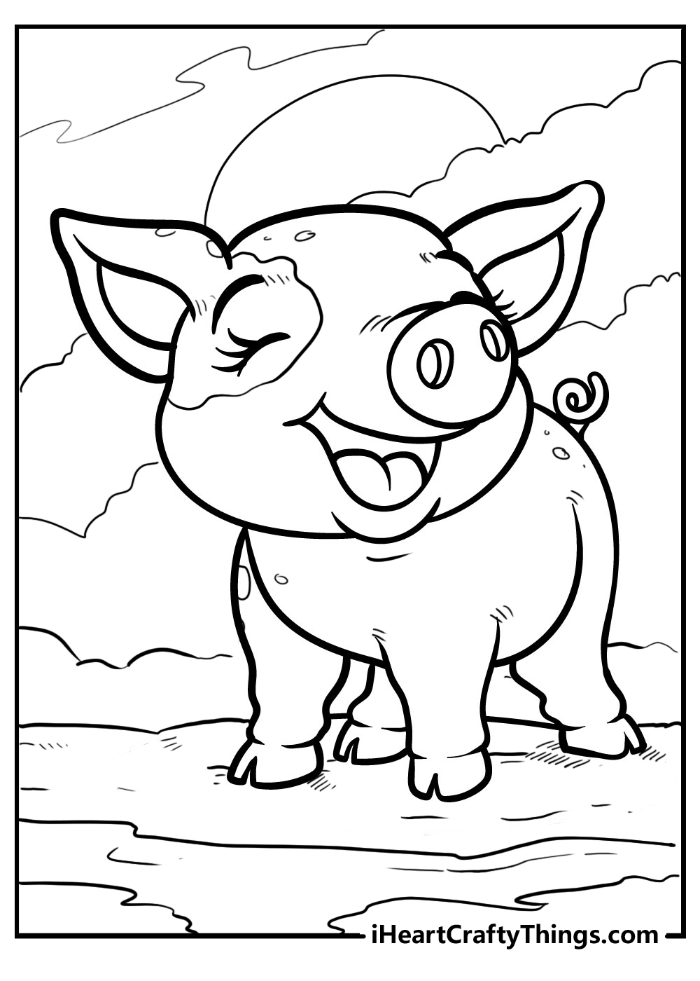 Pig coloring pages free printables